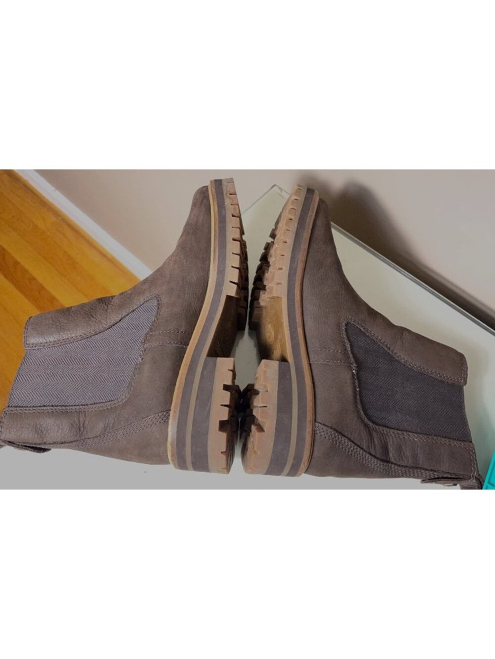 Timberland Courmayeur Valley Boots Chelsea Brown Lug Chunky Sole Rugged Wom 9.5 - Picture 11 of 11